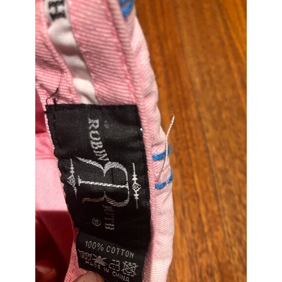 Robin Ruth Hats Lot of 2 Norway and Washington DC Pink Blue Distressed Womens - Picture 9 of 9